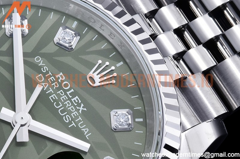 Rolex - DJ 36mm Jub Flt 904L SS/SS P-Green/Dia VSF VS3235