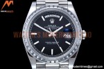 Rolex - DayDate 40mm Dia SS/SS Blk/Stk GSF A2836 Mod