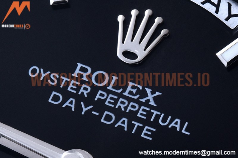 Rolex - DayDate 40mm Dia SS/SS Blk/Stk GSF A2836 Mod
