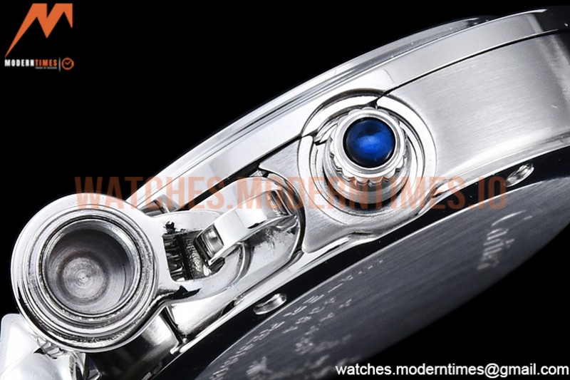 Cartier - Pasha Ladies Blk SS/LE White/Num AF Qtz
