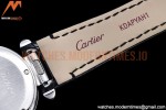 Cartier - Pasha Ladies Blk SS/LE White/Num AF Qtz