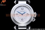 Cartier - Pasha Ladies Blk SS/LE White/Num AF Qtz