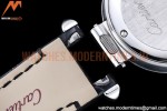 Cartier - Pasha Ladies Blk SS/LE White/Num AF Qtz