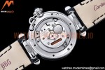 Cartier - Pasha Ladies Blk SS/LE White/Num AF Qtz