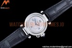 Cartier - Pasha Ladies Blk SS/LE White/Num AF Qtz