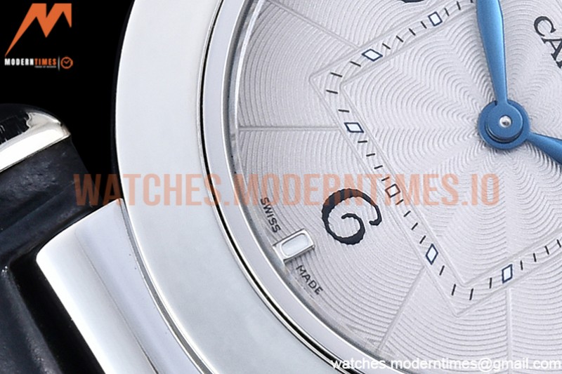 Cartier - Pasha Ladies Blk SS/LE White/Num AF Qtz