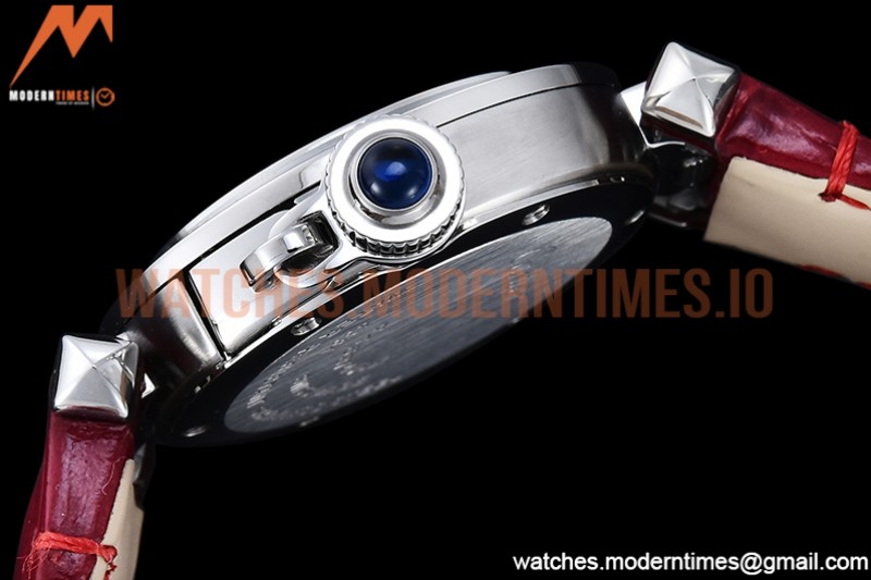 Cartier - Pasha Ladies Red SS/LE White/Num AF Qtz
