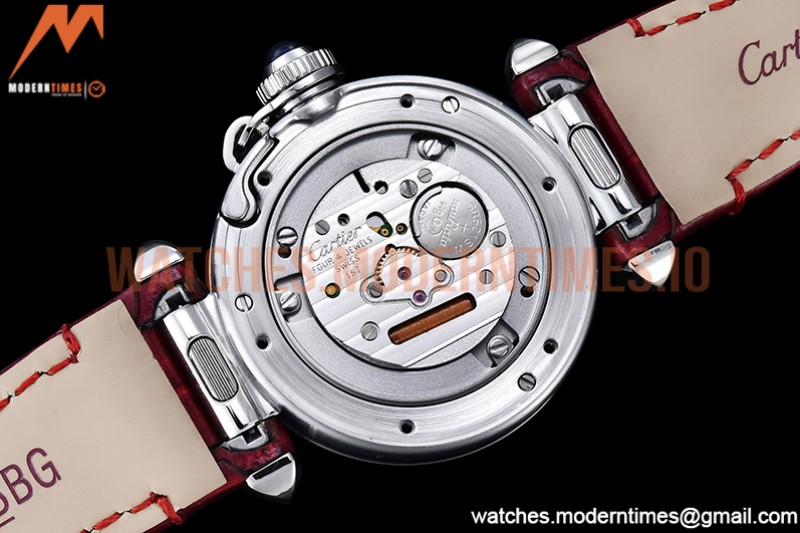 Cartier - Pasha Ladies Red SS/LE White/Num AF Qtz