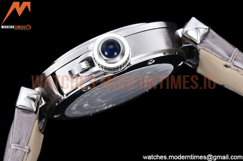 Cartier - Pasha Ladies Grey SS/LE White/Num AF Qtz