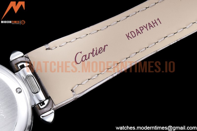 Cartier - Pasha Ladies Grey SS/LE White/Num AF Qtz