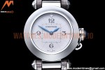 Cartier - Pasha Ladies Grey SS/LE White/Num AF Qtz