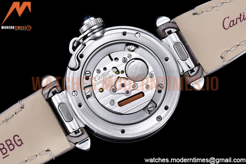 Cartier - Pasha Ladies Grey SS/LE White/Num AF Qtz