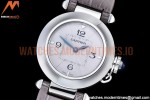 Cartier - Pasha Ladies Grey SS/LE White/Num AF Qtz