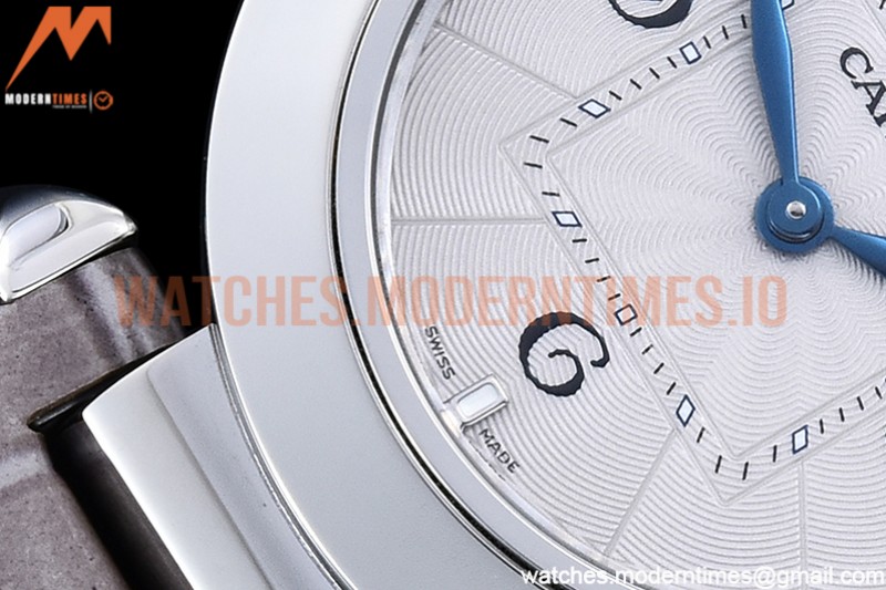 Cartier - Pasha Ladies Grey SS/LE White/Num AF Qtz