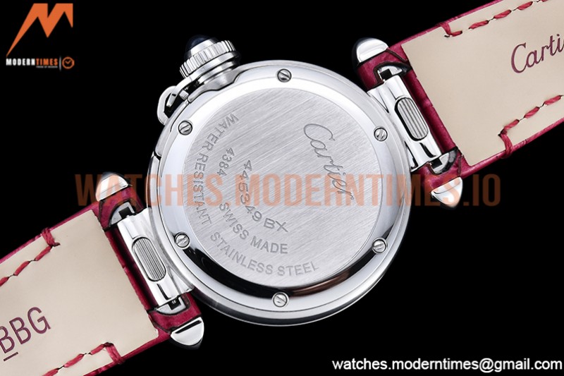 Cartier - Pasha Ladies Pink SS/LE White/Num AF Qtz