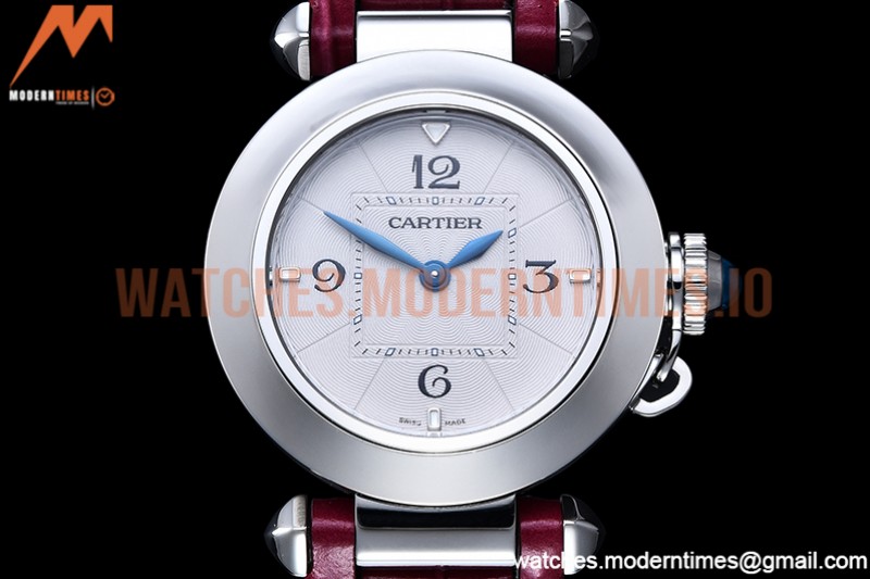 Cartier - Pasha Ladies Pink SS/LE White/Num AF Qtz