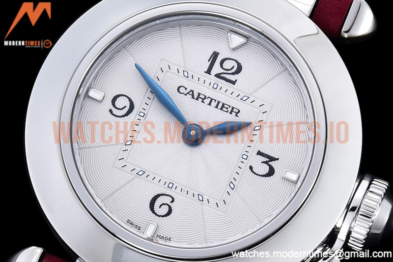 Cartier - Pasha Ladies Pink SS/LE White/Num AF Qtz