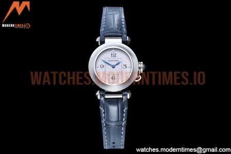 Cartier - Pasha Ladies Blue SS/LE White/Num AF Qtz