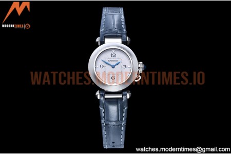 Cartier - Pasha Ladies Blue SS/LE White/Num AF Qtz