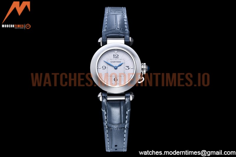 Cartier - Pasha Ladies Blue SS/LE White/Num AF Qtz