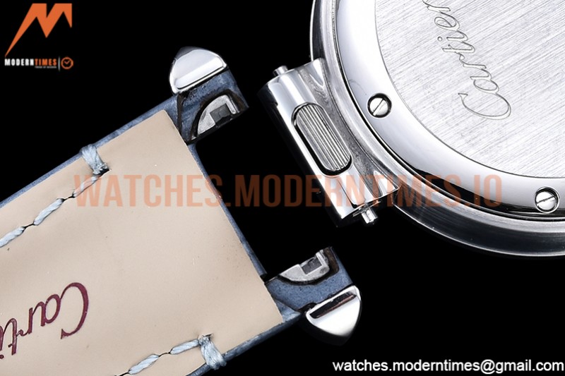 Cartier - Pasha Ladies Blue SS/LE White/Num AF Qtz