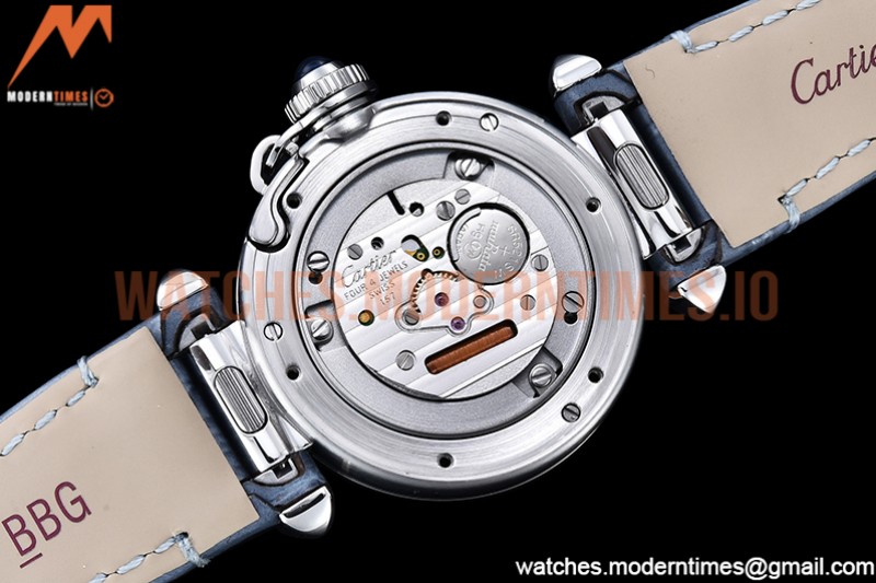 Cartier - Pasha Ladies Blue SS/LE White/Num AF Qtz