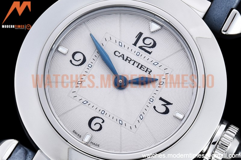 Cartier - Pasha Ladies Blue SS/LE White/Num AF Qtz