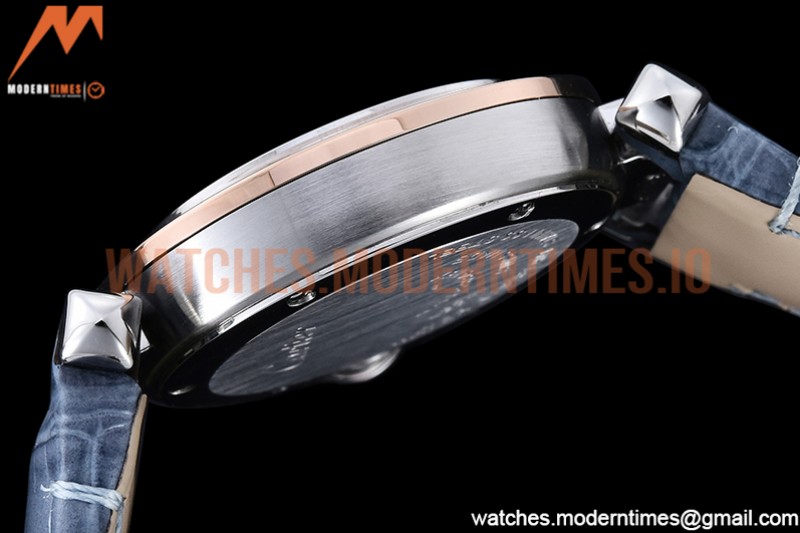 Cartier - Pasha Ladies Blue RG/SS/LE White/Num AF Qtz