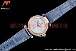 Cartier - Pasha Ladies Blue RG/SS/LE White/Num AF Qtz