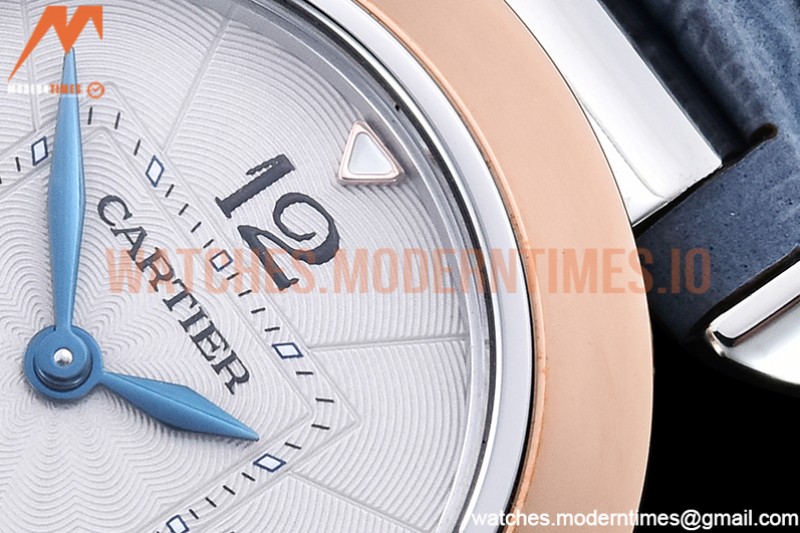 Cartier - Pasha Ladies Blue RG/SS/LE White/Num AF Qtz