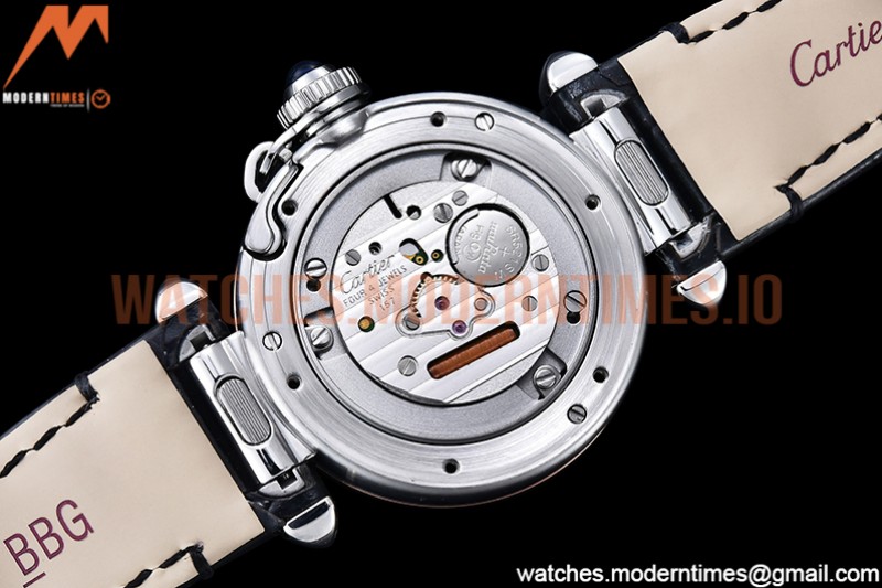 Cartier - Pasha Ladies Blk RG/SS/LE White/Num AF Qtz