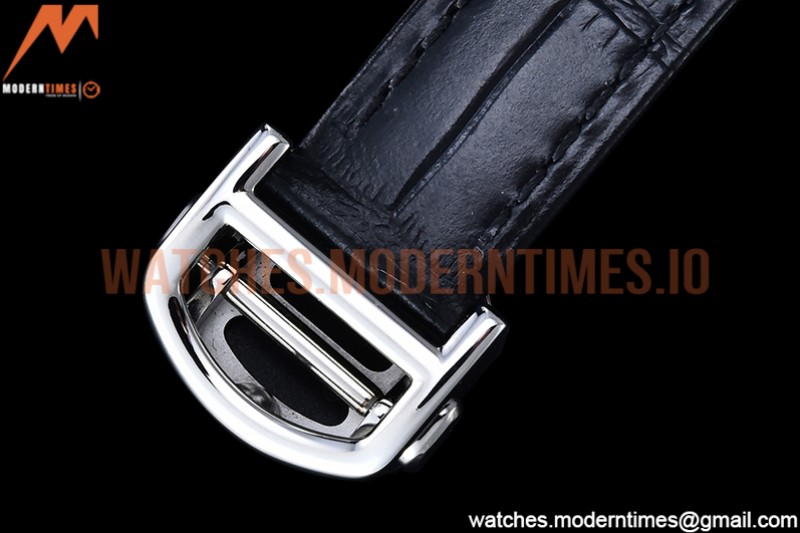 Cartier - Pasha Ladies Blk RG/SS/LE White/Num AF Qtz
