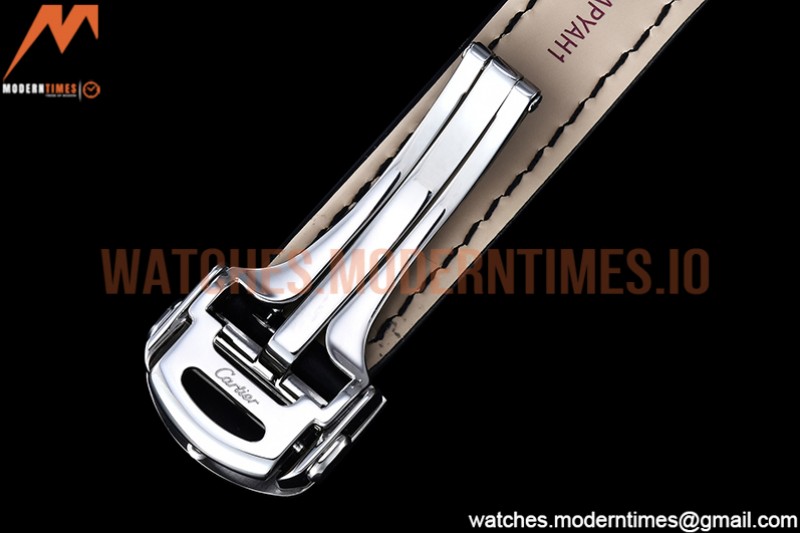 Cartier - Pasha Ladies Blk RG/SS/LE White/Num AF Qtz