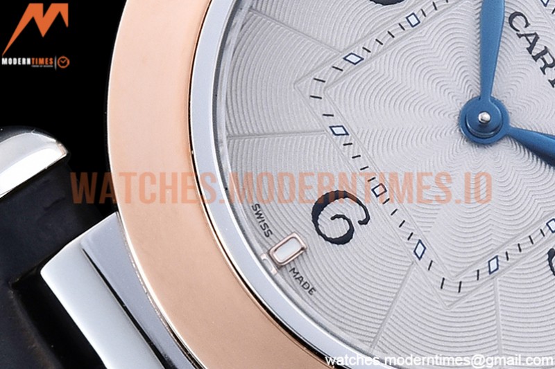 Cartier - Pasha Ladies Blk RG/SS/LE White/Num AF Qtz