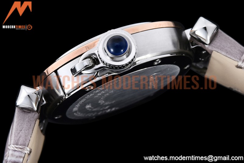 Cartier - Pasha Ladies Grey RG/SS/LE White/Num AF Qtz