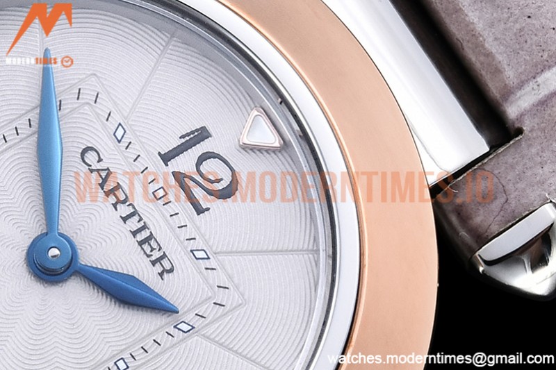 Cartier - Pasha Ladies Grey RG/SS/LE White/Num AF Qtz