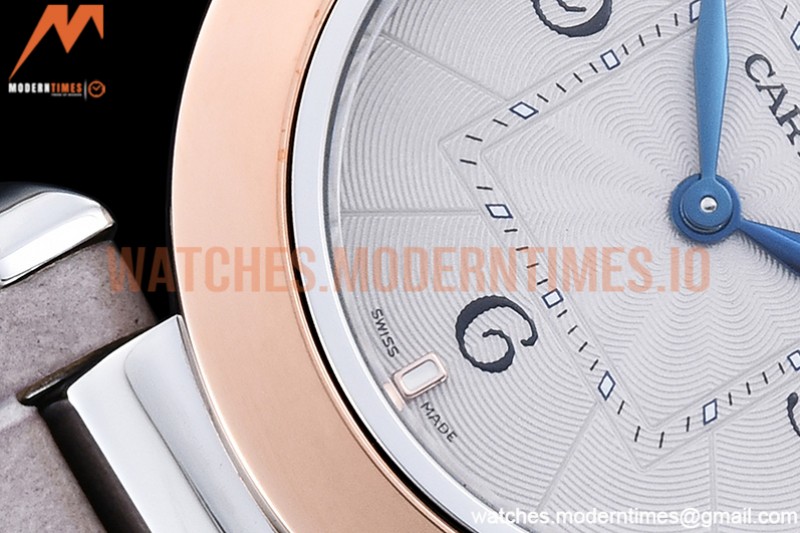 Cartier - Pasha Ladies Grey RG/SS/LE White/Num AF Qtz