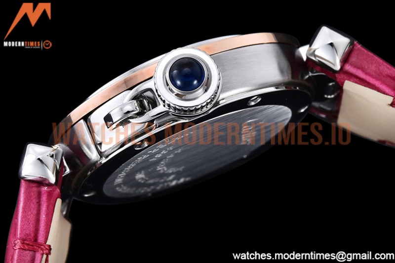 Cartier - Pasha Ladies Pink RG/SS/LE White/Num AF Qtz