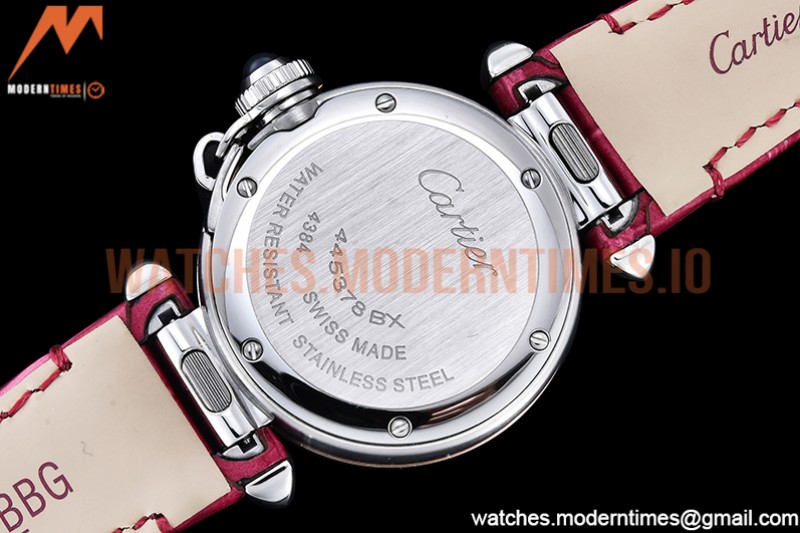 Cartier - Pasha Ladies Pink RG/SS/LE White/Num AF Qtz