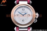 Cartier - Pasha Ladies Pink RG/SS/LE White/Num AF Qtz