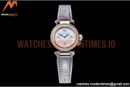 Cartier - Pasha Ladies Dia Grey RG/LE White/Num AF Qtz
