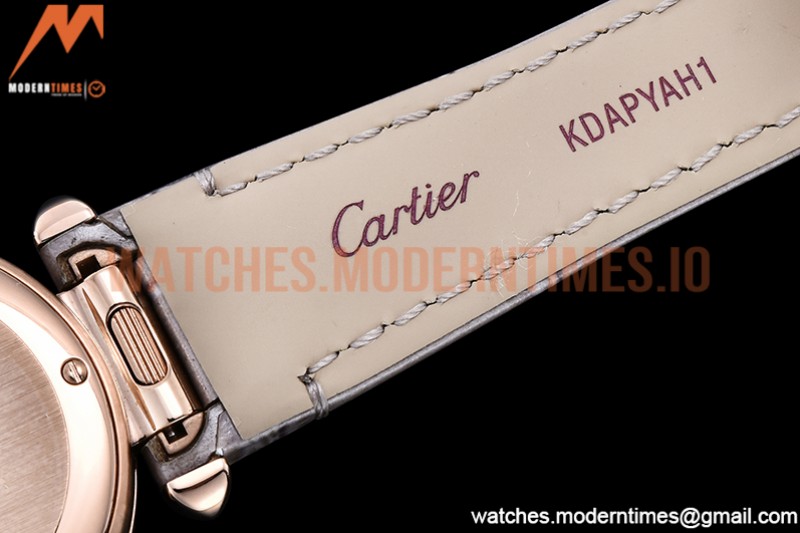 Cartier - Pasha Ladies Dia Grey RG/LE White/Num AF Qtz