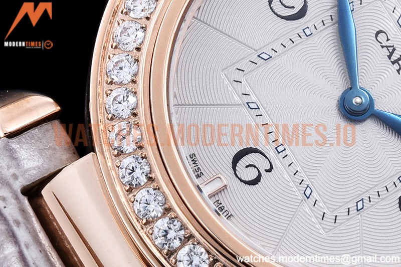 Cartier - Pasha Ladies Dia Grey RG/LE White/Num AF Qtz