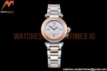 Cartier - Pasha Ladies RG/SS White/Num AF Qtz