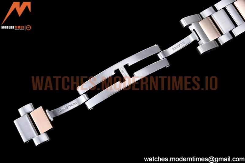 Cartier - Pasha Ladies RG/SS White/Num AF Qtz