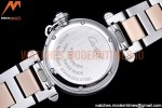 Cartier - Pasha Ladies RG/SS White/Num AF Qtz