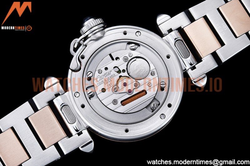 Cartier - Pasha Ladies RG/SS White/Num AF Qtz