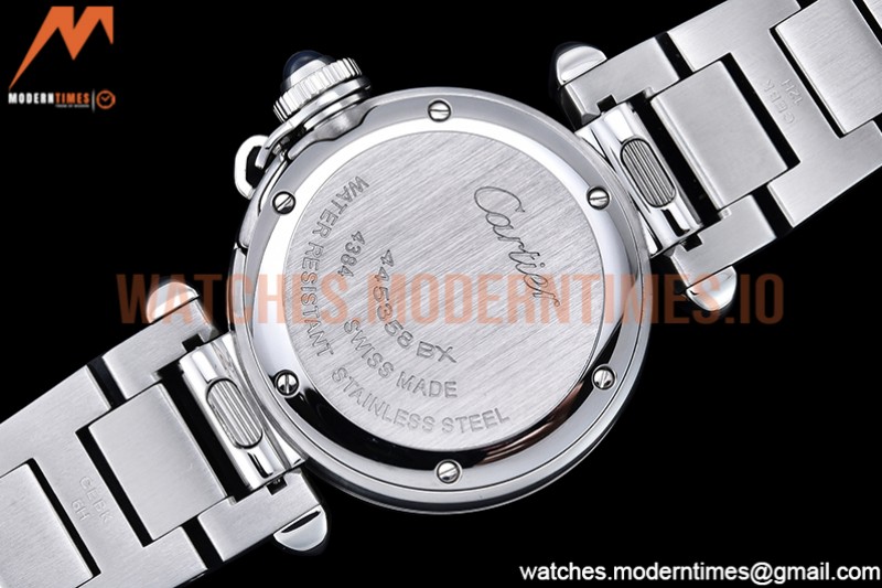 Cartier - Pasha Ladies SS/SS White/Num AF Qtz