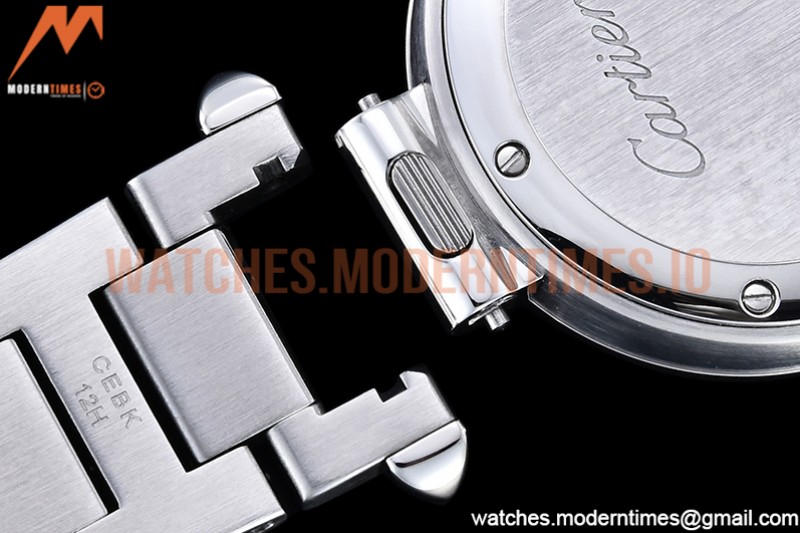 Cartier - Pasha Ladies SS/SS White/Num AF Qtz