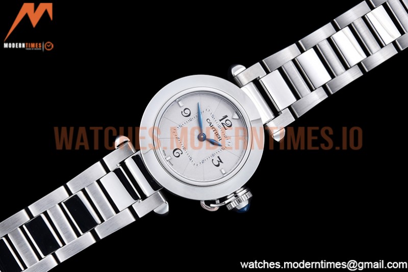 Cartier - Pasha Ladies SS/SS White/Num AF Qtz